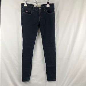 Hollister - Women’s Pants - Dark Blue - Size 3 - Social Stretch